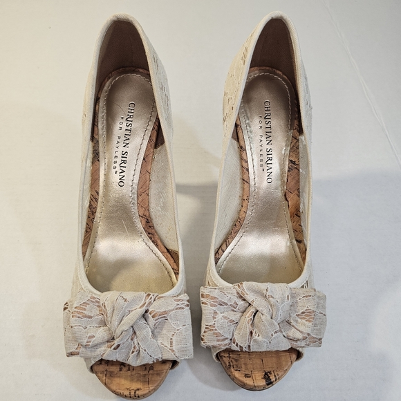 LACE Bamboo 3" Heels Peep Toe Women's 7.5 NwoT Whimsigoth Romantic - Picture 10 of 13